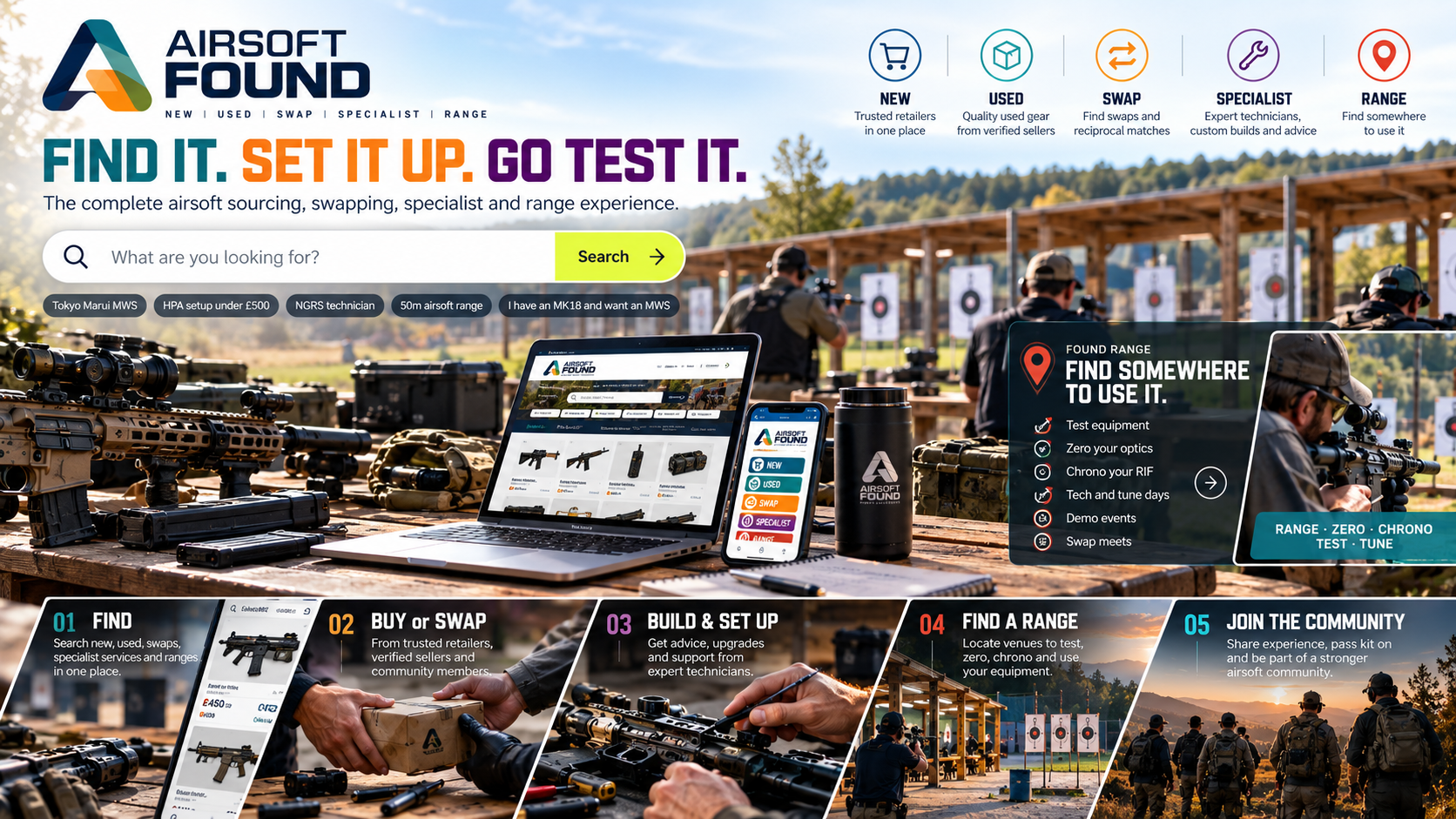 Find it, build it and test it with Airsoft Found